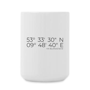coordinates Hamburg Blankenese - Large Mug 440 ml - white - Front