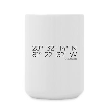 Coordinates Orlando Florida - Large Mug 440 ml - white - Front