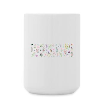 Midnight Bloom Botanical Print - Large Mug 440 ml - white - Front