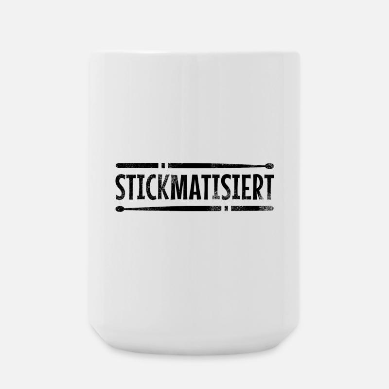 stickmatisiert drummer - Große Tasse 440 ml - Weiß