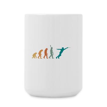 Evolution Retro Fechten - Große Tasse 440 ml - Weiß - Vorne