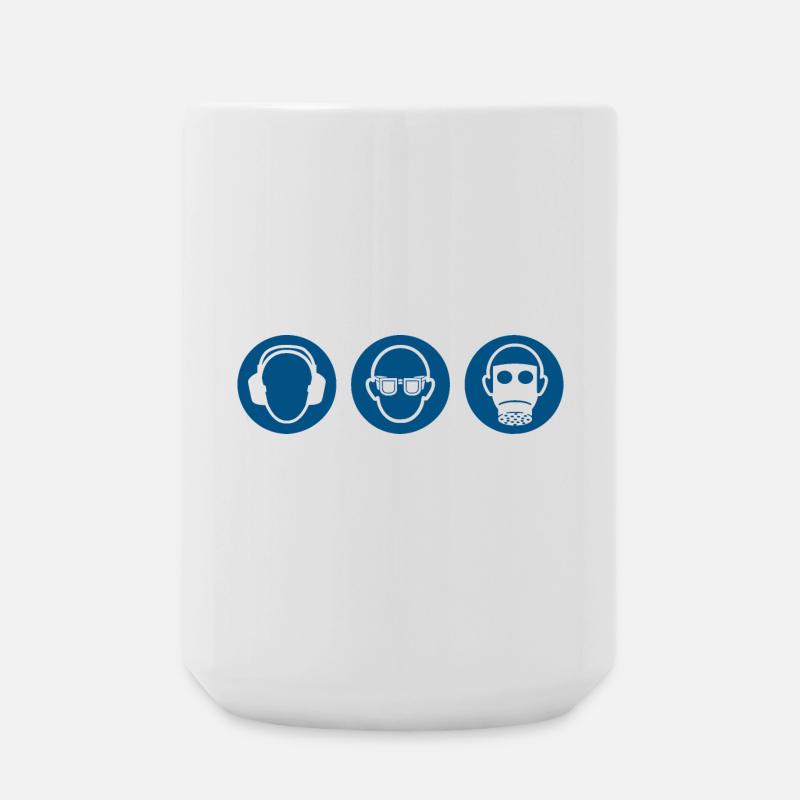 Three monkeys - hear, see, say nothing - Large Mug 440 ml - white
