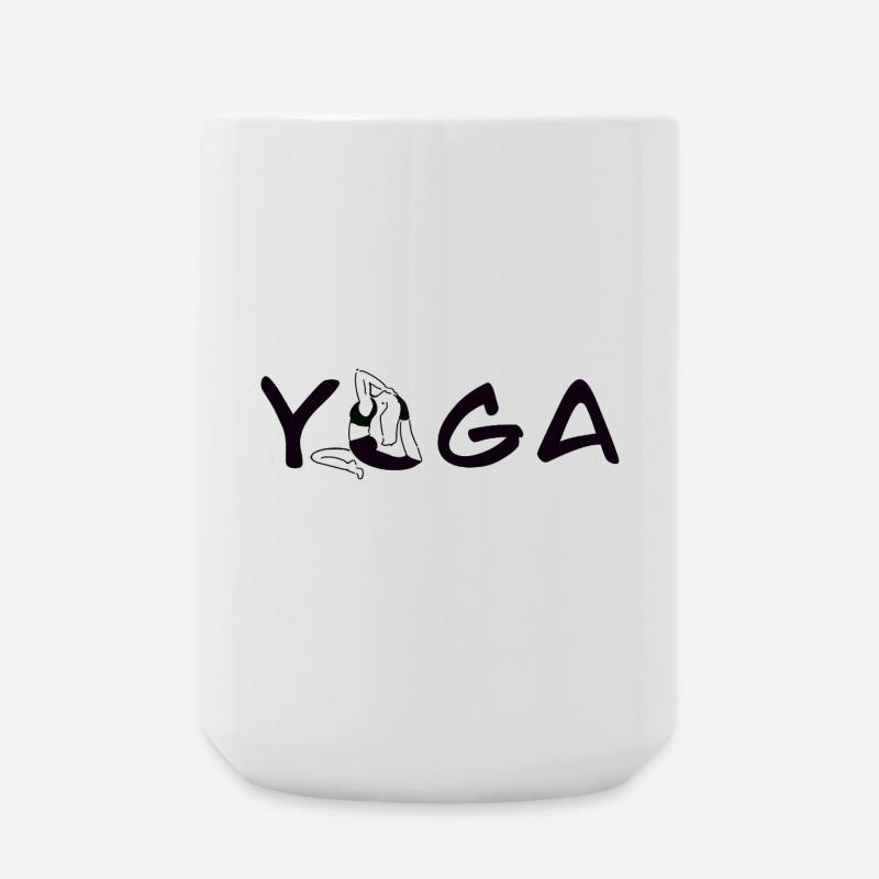 Yoga Pose - Große Tasse 440 ml - Weiß