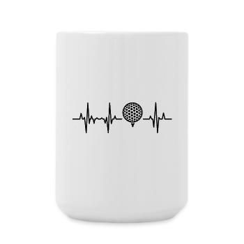 Golf Kardiogramm - Große Tasse 440 ml - Weiß - Vorne