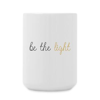 Be The Light! - Large Mug 440 ml - white - Front
