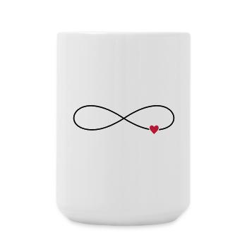 Infinite love heart symbol sign - Large Mug 440 ml - white - Front