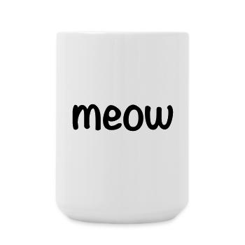 Miau - Große Tasse 440 ml - Weiß - Vorne