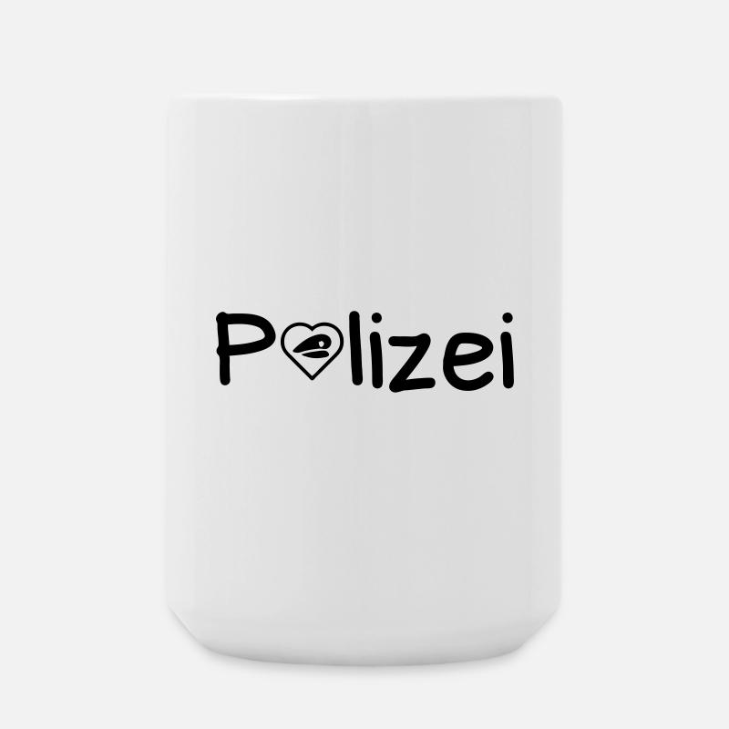 Polizei Liebe Polizist Polizisten Cops Geschenk - Große Tasse 440 ml - Weiß