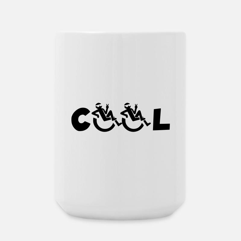 Utilisateur de fauteuil roulant cool, Utilisateur de fauteuil roulant cool * - Grande tasse 440 ml - blanc