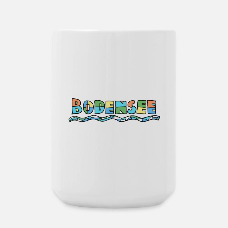 Bodensee Farbschrift - Große Tasse 440 ml - Weiß