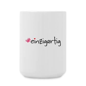 #einzigartig - Große Tasse 440 ml - Weiß - Vorne