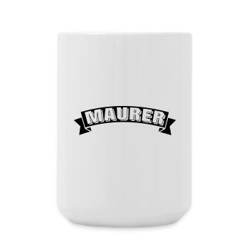Maurer Design - Große Tasse 440 ml - Weiß - Vorne