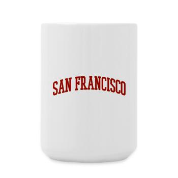 Lettrage à nœud de San Francisco Vintage - Grande tasse 440 ml - blanc - Devant