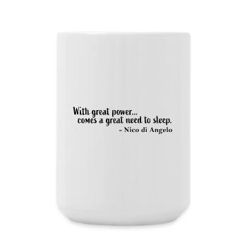 Nico di Angelo quote - Large Mug 440 ml - white - Front