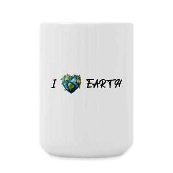 I love the earth - Large Mug 440 ml - white - Front
