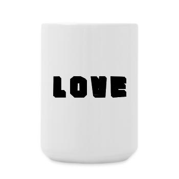 CŒUR. CŒURS. SAINT VALENTIN. LOVE. AMOUR. COUPLE. - Grande tasse 440 ml - blanc - Devant
