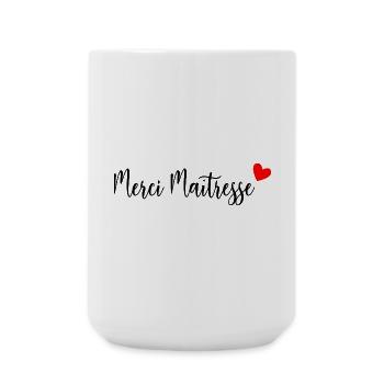 MERCI. MAÎTRESSE. MERCI MAÎTRESSE - Grande tasse 440 ml - blanc - Devant