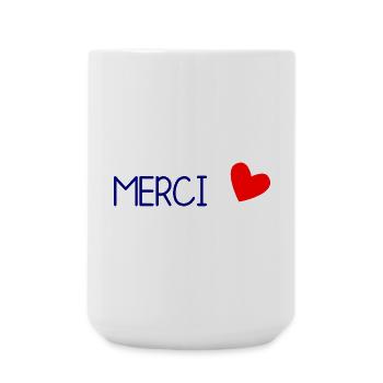 MAÎTRESSE. MAITRE. MERCI. MERCI MAÎTRESSE. MAITRES - Grande tasse 440 ml - blanc - Devant