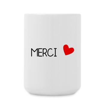 MERCI. MAÎTRESSE. MAÎTRE. MERCI MAÎTRESSE - Grande tasse 440 ml - blanc - Devant