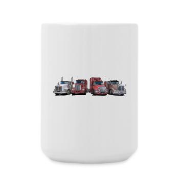 Semi-remorques, camions - Grande tasse 440 ml - blanc - Devant
