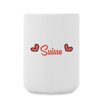 SUISSE. PAYS. GENEVE. DRAPEAU - Grande tasse 440 ml - blanc - Devant