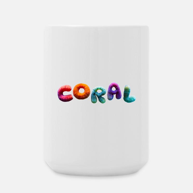 Voll coral bunt - Große Tasse 440 ml - Weiß