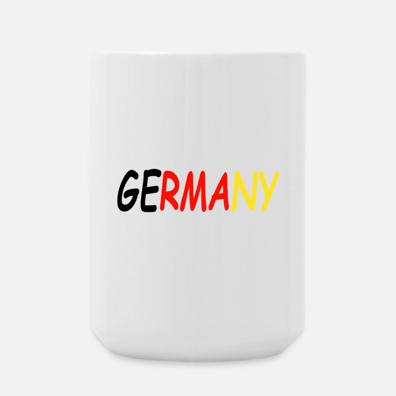 Germany Schwarz Rot Gold - Große Tasse 440 ml - Weiß