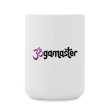 Jogamaster - Typografisches OM (3-Farbig) - Große Tasse 440 ml - Weiß - Vorne