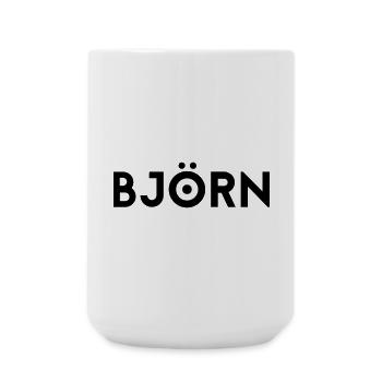 Prénom Björn - Grande tasse 440 ml - blanc - Devant