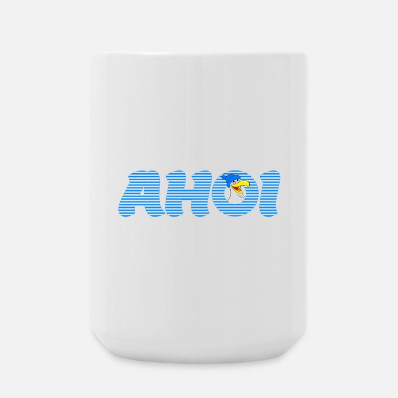Appelez Ahoy avec Seagull - Grande tasse 440 ml - blanc