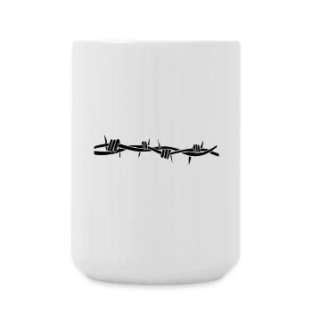 stacheldraht - Große Tasse 440 ml - Weiß - Vorne
