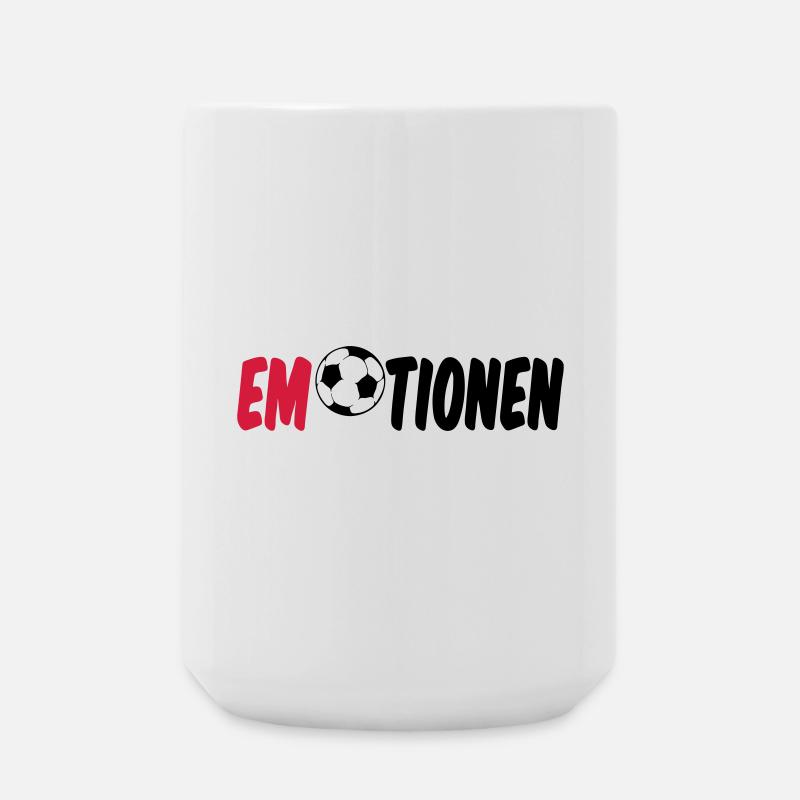 Emotionen (Fußball) Geschenk - Große Tasse 440 ml - Weiß