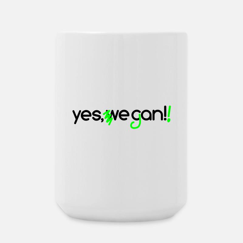 yes we can vegan - Große Tasse 440 ml - Weiß