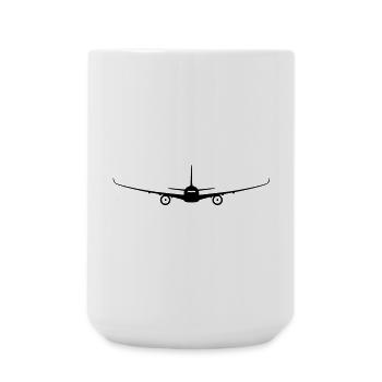 Flugzeug - Große Tasse 440 ml - Weiß - Vorne
