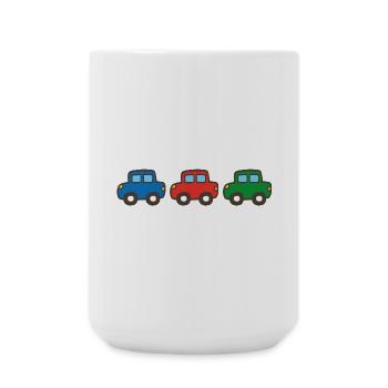 Trois voitures - Grande tasse 440 ml - blanc - Devant