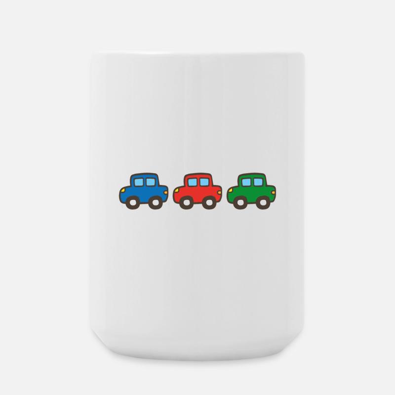 drei Autos - Große Tasse 440 ml - Weiß