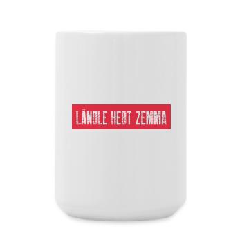 LÄNDLE HERT ZEMMA - Große Tasse 440 ml - Weiß - Vorne