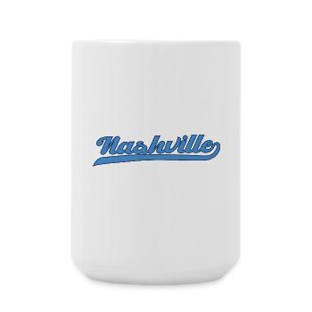 Design de lettrage à Nashville, Tennessee - Grande tasse 440 ml - blanc - Devant