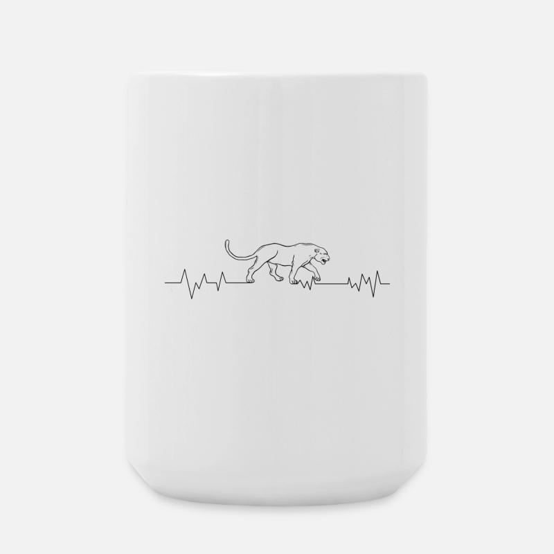 Herzschlag - Große Tasse 440 ml - Weiß