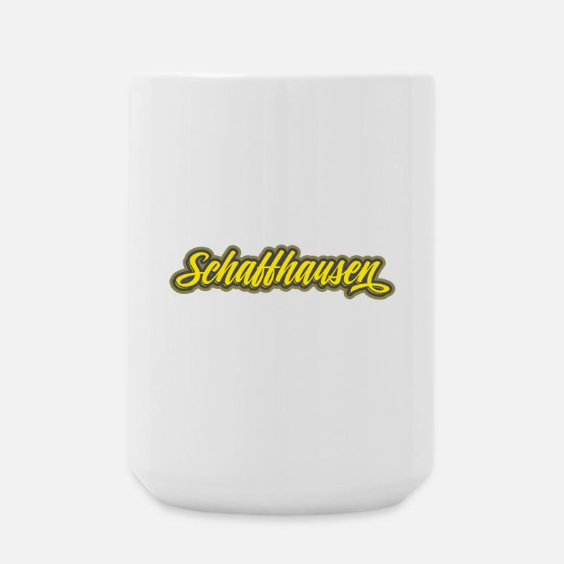 Schaffhausen Script Schriftzug - Große Tasse 440 ml - Weiß