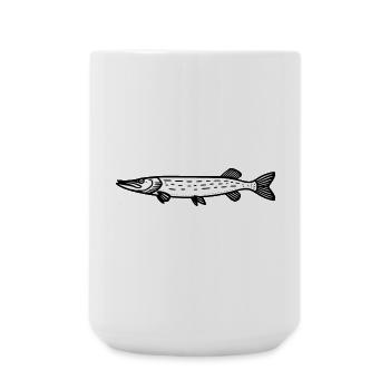 Pike 01 - Large Mug 440 ml - white - Front