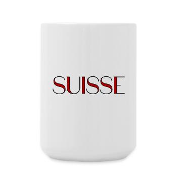 SCHWEIZ. LAND. GENF. HUMOR. FLAGGE. GENF - Große Tasse 440 ml - Weiß - Vorne