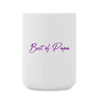 FATHER'S DAY. HAPPY FATHER'S DAY. DAD. HAPPY BIRTHDAY. - Large Mug 440 ml - white - Front