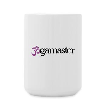 Jogamaster - Typografisches OM (3-Farbig) - Große Tasse 440 ml - Weiß - Vorne