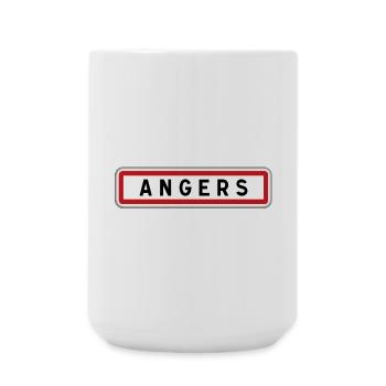 Panneau d'entrée de ville de Angers Maine-et-Loire - Grande tasse 440 ml - blanc - Devant