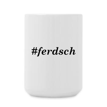Sachsenliebe #ferdsch - Große Tasse 440 ml - Weiß - Vorne