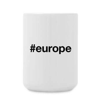 EUROPA Europe Hashtag - Large Mug 440 ml - white - Front