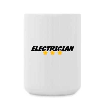 Elektriker / Elektrizität / Arbeit / Job - Große Tasse 440 ml - Weiß - Vorne