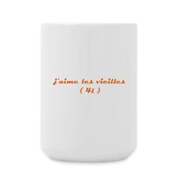 j aime les vieilles 4l orange - Grande tasse 440 ml - blanc - Devant
