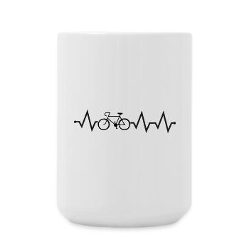 Bicycle is my life - Large Mug 440 ml - white - Front